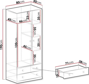 Гардероб Pixel 2-врата