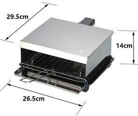 Парти грил SAPIR SP 1015 PGS, 800W, Демонтиращи се дръжка и скара, Тавичка за мазнина, Инокс
