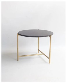 Масичка за кафе с черен мраморен плот Velvet Atelier, ø 50 cm - Really Nice Things