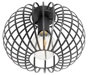 Дизайнерски таванен аплик черен 30 см - Johanna