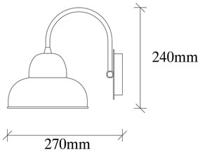 Стенна лампа в златисто Berceste – Opviq lights
