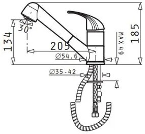 Кухненски кран Pyramis Festivo-Black