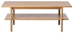 Масичка за кафе с плот в дъбов декор в естествен цвят 60x120 cm Ponza - Unique Furniture