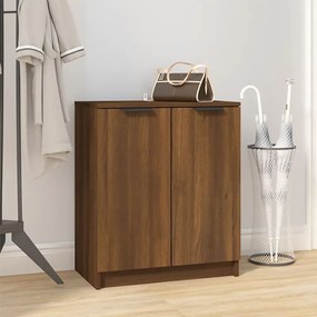 817104 vidaXL Шкаф за обувки, кафяв дъб, 59x35x70 см, инженерно дърво