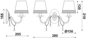 Аплик за стена Carela 2light