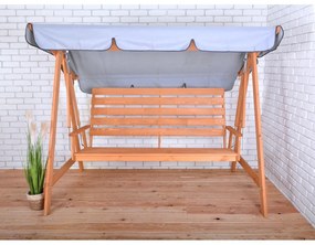 Сива дървена градинска люлка Sylva - Rojaplast