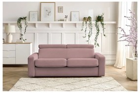 Розов разтегателен диван 215 cm Monaco – Bobochic Paris