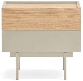 Нощно шкафче в светлосиво и естествен дъб Otto - Teulat