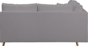 Тъмносив ъглов диван от плат букле (десен ъгъл) Ariella - Ropez