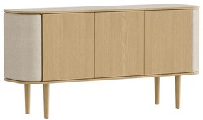 Нисък скрин с дъбов декор в бежово-натурален цвят 150x75 cm Treasures - UMAGE