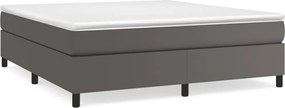 3121057 vidaXL Рамка за легло с пружини сива 160x200 см изкуствена кожа