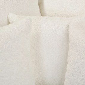 Бял ъглов диван от плат букле (ляв ъгъл) Ariella - Ropez