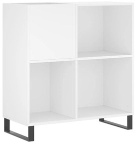 831780 vidaXL Шкаф за грамофонни плочи бял 84,5x38x89 см инженерно дърво