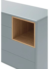 Син/сив нисък скрин 90x90 cm Corvo – Teulat