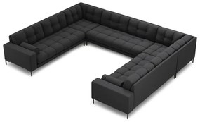 Тъмносив ъглов диван ("U" форма) Bali – Cosmopolitan Design