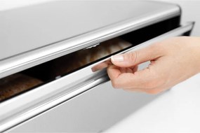 Кутия за хляб Brabantia Fall Front 107852, 18 л, 46.5х25 см, Стенен монтаж, Без пръстови отпечатъци, Инокс/Мат
