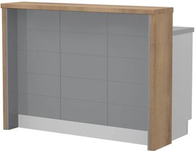 Островна кухненска пейка Hudson-Length: 135 cm.-Gray-Pacific Walnut