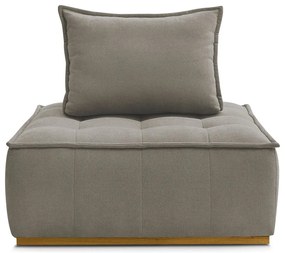 Кафяво-сиво кресло от прежда с примки от букле Elisa – Bobochic Paris