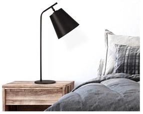 Черна настолна лампа с метален абажур (височина 67 cm) Salihini – Opviq lights