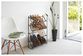 Черна етажерка за обувки с 4 нива Frame - YAMAZAKI