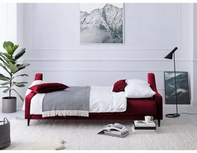 Разтегателен диван от червено кадифе с място за съхранение , 215 см Freesia - Mazzini Sofas