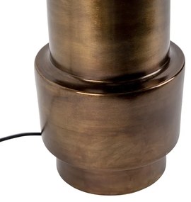 Арт Деко настолна лампа бронз кадифена абажур зелена със злато 50 см - Bruut