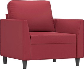 359326 vidaXL Стол кресло, виненочервен, 60 см, изкуствена кожа