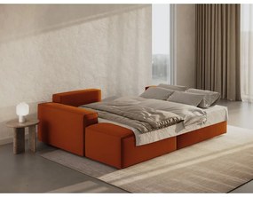 Сгъваем ъглов диван в тухлен цвят (ляв ъгъл) Jodie – Micadoni Home