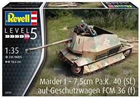 Сглобяем модел, Revell, Танков разрушител Marder I - 7,5cm Pa.K. 40 (Sf.) Auf Geschutzwagen FCM 36 (