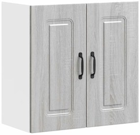 853583 vidaXL Кухненски стенен шкаф, Kalmar, сив сонома, инженерно дърво