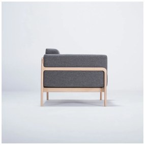 Фотьойл от дъбово дърво с тъмносива текстилна седалка Fawn - Gazzda