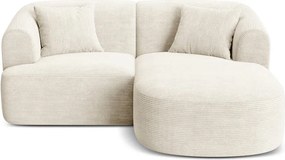 Бежов ъглов диван от рипсено кадифе (десен ъгъл) Campi – Cosmopolitan Design