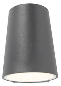 Модерна външна лампа антрацит с LED с датчик за здрач - Uma