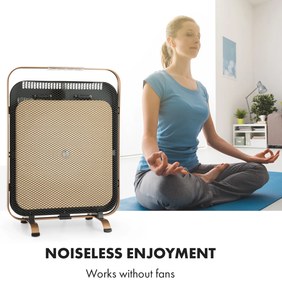 Klarstein HeatPal Marble Blackline, инфрачервен отоплител, 1300 W, мрамор, алуминий