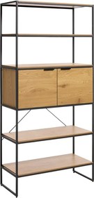 Библиотека от декор от дъб в естествен цвят 90x190x40 cm Cesura – Unique Furniture