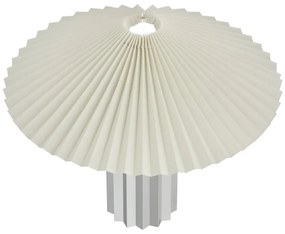 Бяла/в сребрист цвят затъмняваща се настолна лампа с текстилен абажур (височина 36 cm) Taite – Blomus