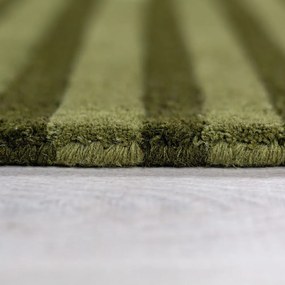 Зелен ръчно изработен вълнен килим 200x290 cm Conway Retro – Flair Rugs