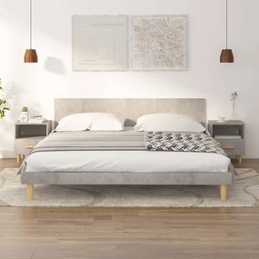 812015 vidaXL Нощни шкафчета, 2 бр, бетонно сиво, 40x35x47 см