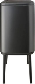 Кош за боклук Brabantia Bo Touch 1008855, 11+23 л, Плавно и безшумно отваряне, Голям отвор, Тъмносив