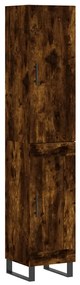 3199134 vidaXL Висок шкаф, опушен дъб, 34,5x34x180 см, инженерно дърво