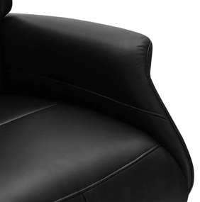 Черно кожено кресло Delta – Furnhouse