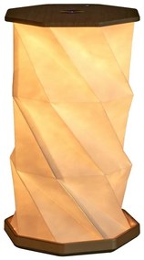 Кафява LED настолна лампа (височина 18 cm) Twist Hexagon – Gingko