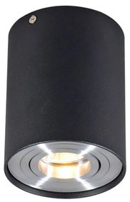 Прожектор черен и стоманен въртящ се и наклонящ се - Rondoo up