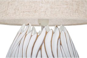 Бежова настолна лампа с текстилен абажур (височина 48 cm) Honduras – Mauro Ferretti