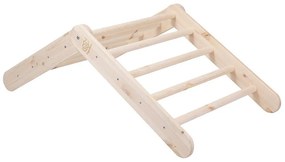 Пиклер триъгълник от масивен бор в естествен цвят 60x60x60 cm Montessori – Meowbaby