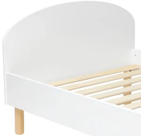 Детско легло с подматрачна рамка atmosphera Kima Sweetie, Бял, MDF, 90x190 cm