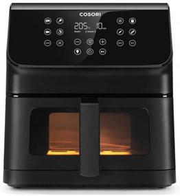 Фритюрник с горещ въздух Cosori Premium II Plus CAF-P653-KEUR, 1700W, 6.2 л, 11 програми, 360° циркулация, AirWhisper, Таймер, Черен мат