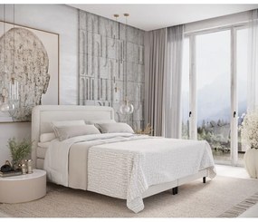 Кремаво боксспринг легло 140x200 cm Dove – Maison de Rêve