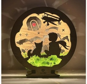 Li-Go 23634/DUB2 - димируема настолна декоративна LED лампа LED/12W/230V 20x22 cm дъб