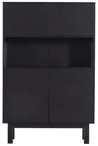 Черен шкаф от борова дървесина 110x170 cm Finca - WOOOD